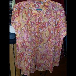 Izod 3x short sleeve camp shirt